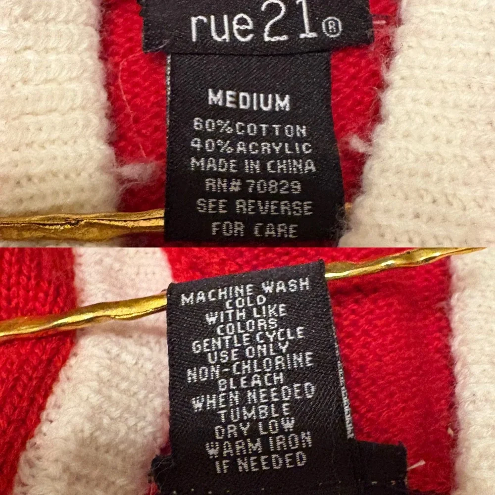 Rue21 Santa Claus Ugly Christmas Sweater Hoodie | Size Medium